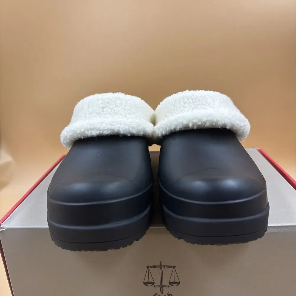 Hunter “Play Sherpa Insulated Clog” Women’s (Black) Slip On Rubber Shoe Size 7